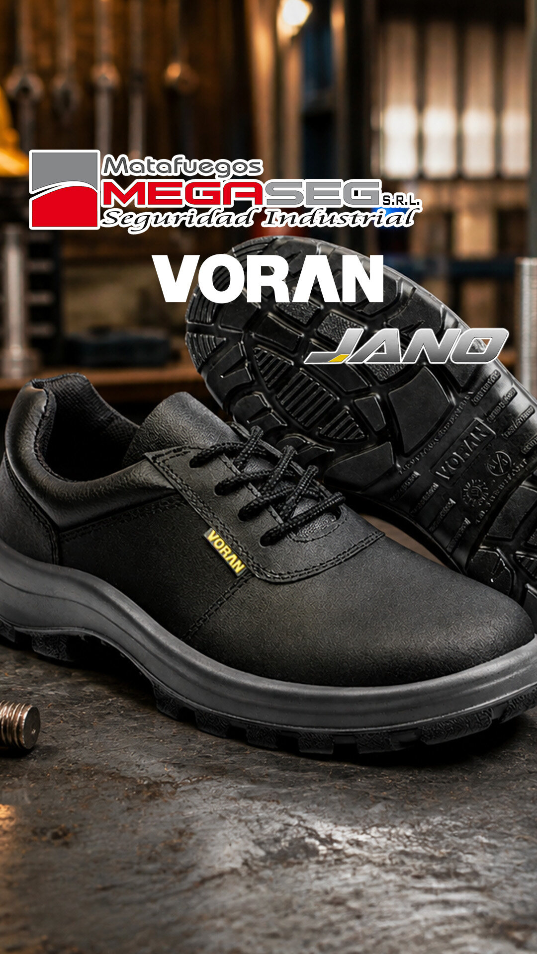 Calzado Voran Jano N en un taller industrial