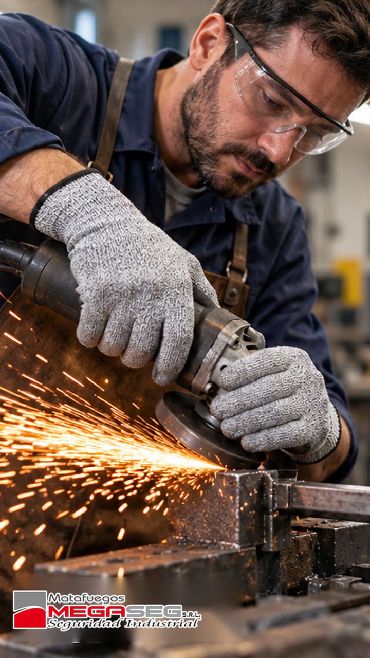 Guante Anticorte Tejido DELTAPLUS utilizado en metalmecánica