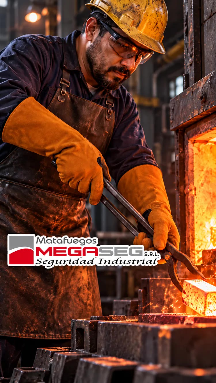 Guante Flexicuer utilizado en metalurgia