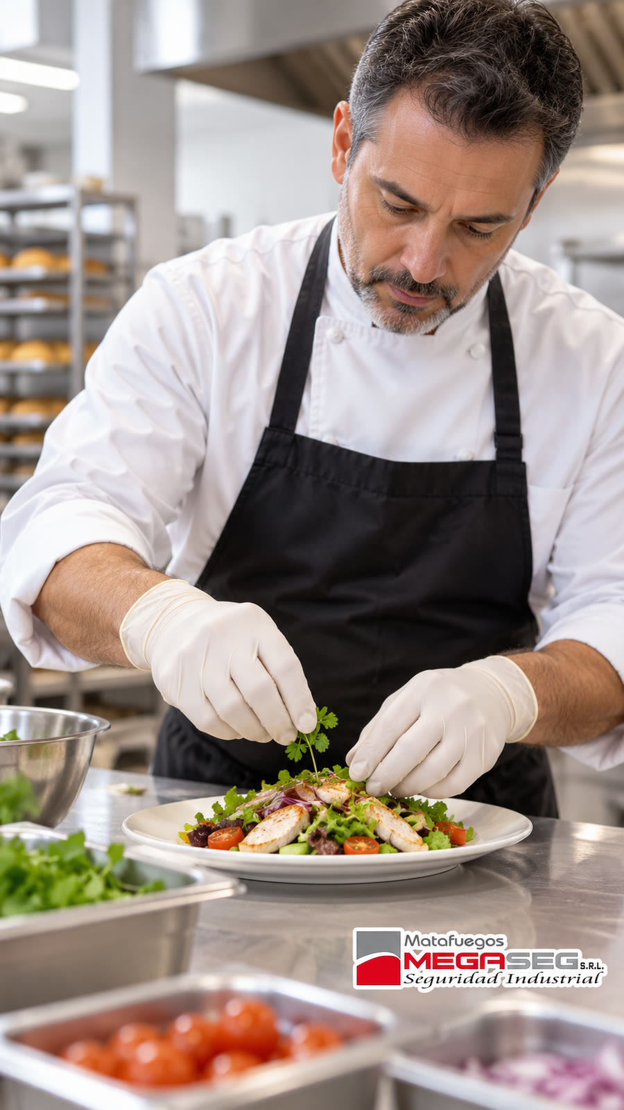 Guantes de látex utilizados en manipulación de alimentos