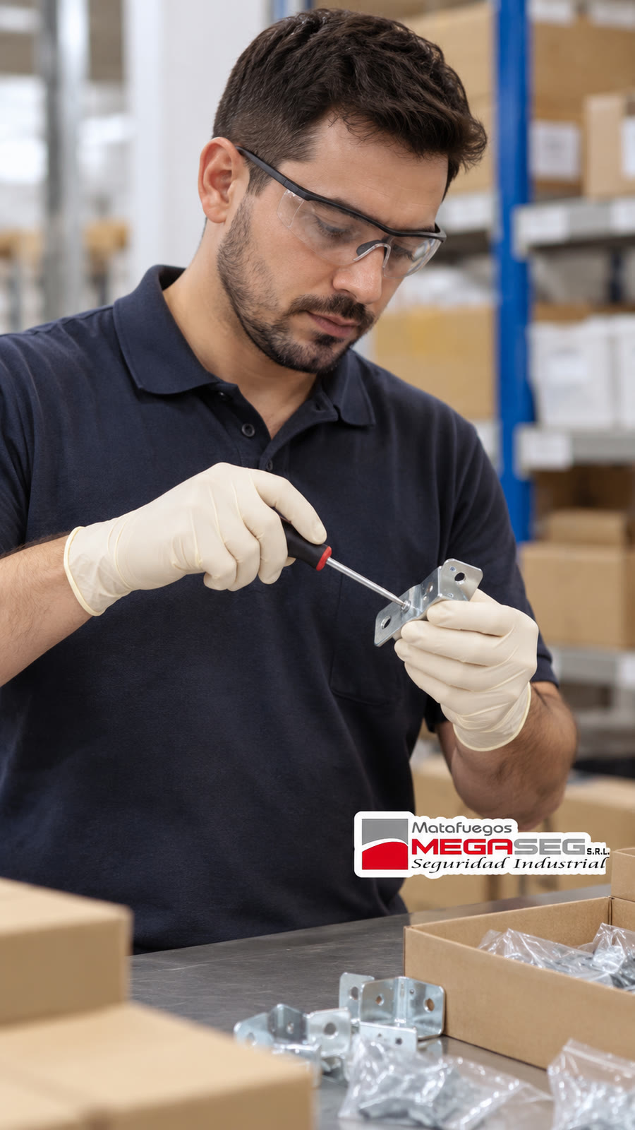 Guantes de látex utilizados en trabajos generales