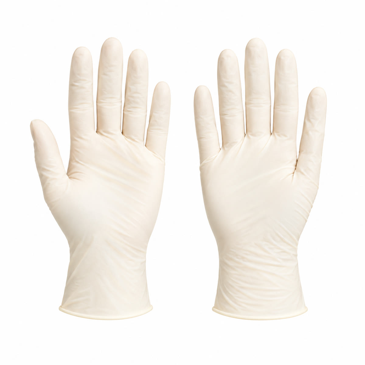 Vista frontal de los Guantes de Látex para Examinación
